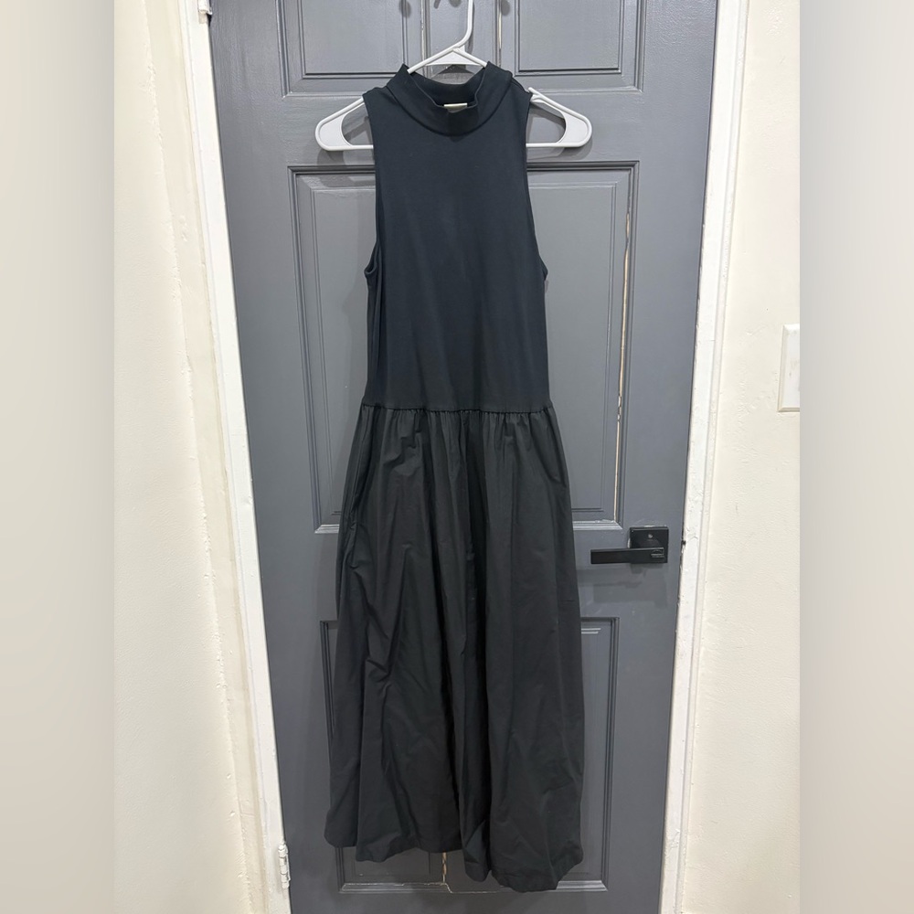 a new day Black Sleeveless Mock Neck Midi Dress